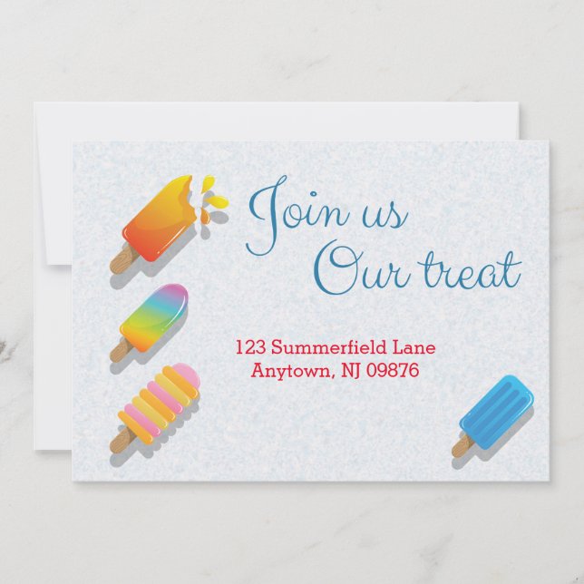 Treten Sie uns unserer Leckerei bei Einladung (Vorderseite)