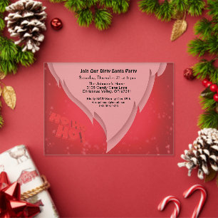 Treten Sie unserer Dirty Santa-Party mit Santa-Mus Acryleinladungen