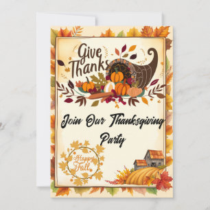 Treten Sie unserer Thanksgiving-Party bei Einladung