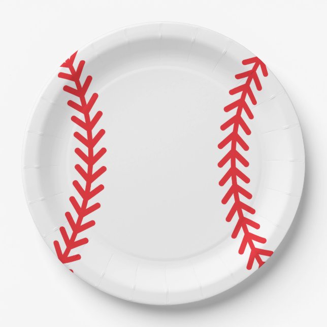Treten Sie zur Tafel! Teller zum Thema Baseball (Vorderseite)