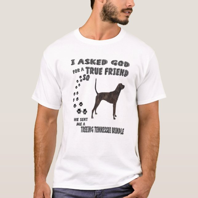 Treten Tennessee Brindle Quote Mama Vater, Brindle T-Shirt (Vorderseite)