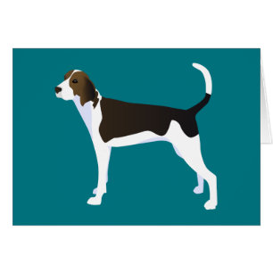 Treten Walker Coonhound Hunde Rasse Card
