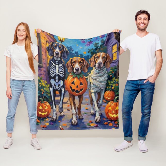 Treten Walker Coonhound in Halloween-Kostümen Fleecedecke (Beispiel)