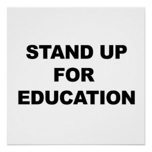 TRETET FÜR BILDUNG EIN POSTER