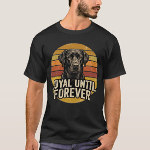 Treu bis in Ewigkeit schwarzer Labrador Vintage Hu T-Shirt
