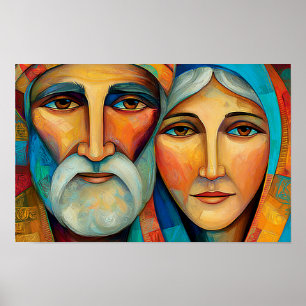 Treu ergebenen Großeltern Jesu Poster