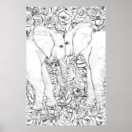 Treue Elefanten Poster