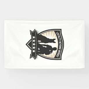 Treue jenseits von Worten Vintage K9 Polizeiabzeic Banner
