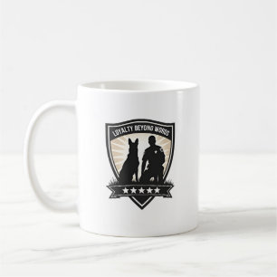 Treue jenseits von Worten Vintage K9 Polizeiabzeic Kaffeetasse