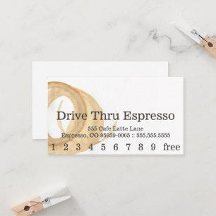 Treue News Schrift Kaffee Fleck Punchcard