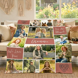 Treue Wurzeln 12 Foto Grammie Legacy Mauve Weiß Fleecedecke