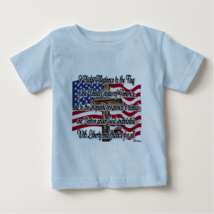 Treueeid mit US-Flagge und Kreuz Baby T-shirt