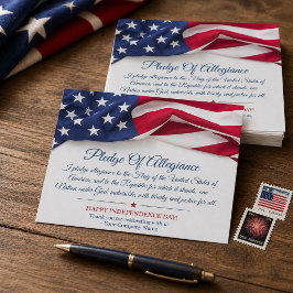 Treuegelöbnis American Flag Company Name Postkarte