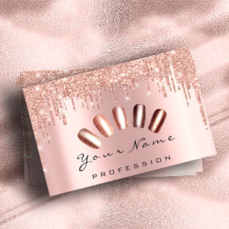 Treuekarte 10 Punch Goldene Kronennagel Rose Visitenkarte