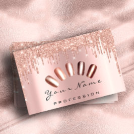 Treuekarte 10 Punch Goldene Kronennagel Rose Visitenkarte