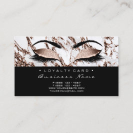 Treuekarte 6 Beauty Salon Lash Marmor Kupfer VIP