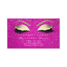 Treuekarte 6 Lashes Gold Hot Pink Crown Confetti