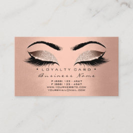 Treuekarte 6 Lashes Skin Rose Gold Crown Glitzer
