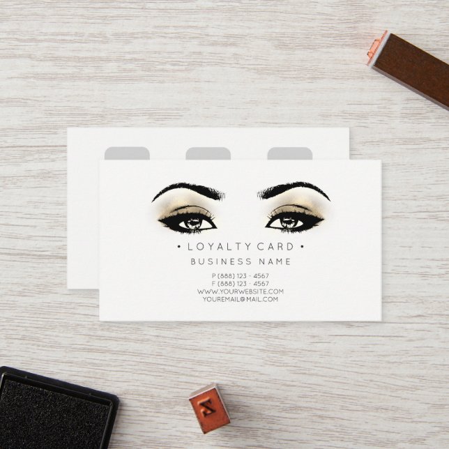 Treuekarte 6 Punch Customer Beauty Salon Imitate (Vorderseite/Rückseite Beispiel)