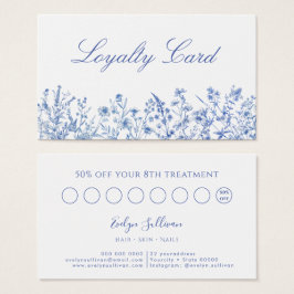 Treuekarte für blaue Wildblumen