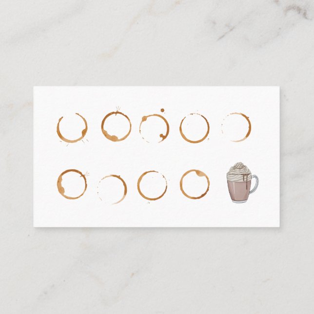 Treuekarte für Coffee Shop Business Card Visitenkarte (Rückseite)