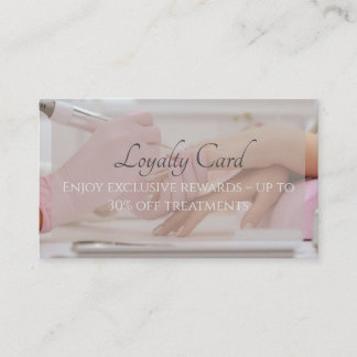 Treuekarte für Nagelstudios - Bis zu 30% Ermäßigun Visitenkarte