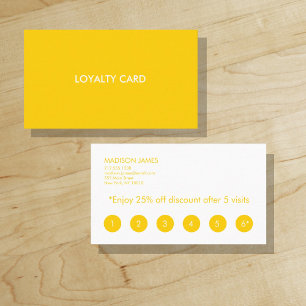 Treuekarte Gelb Golden Visitenkarte