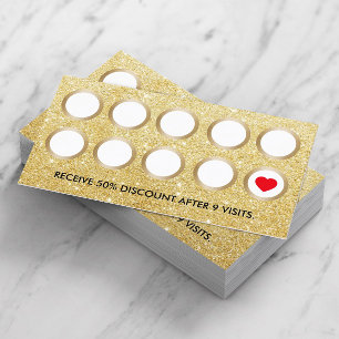 Treuekarte   Moderner Gold Glitzer Beauty Salon