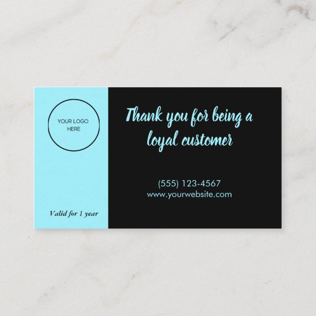 Treuekartenstrategie für die Kundenbindung Visitenkarte (Rückseite)