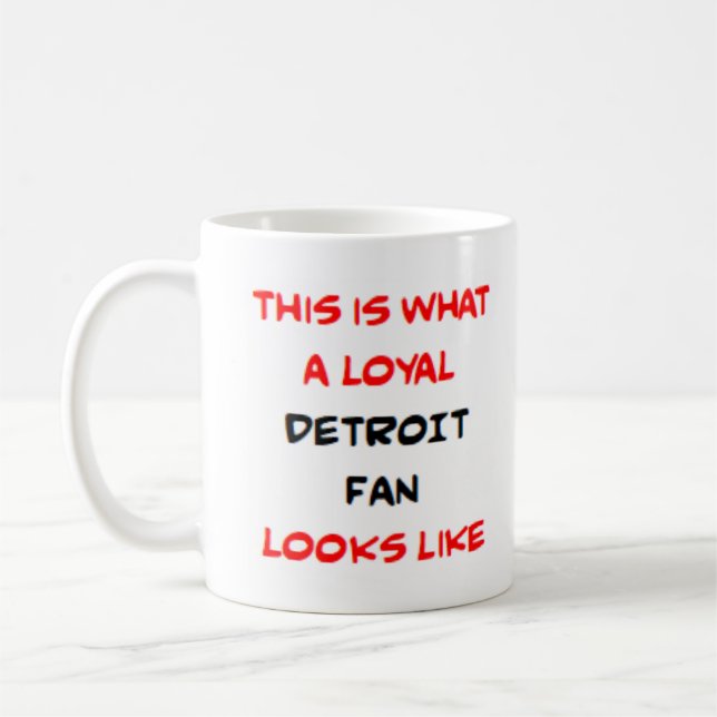 treuer Detroit-Fan Kaffeetasse (Links)