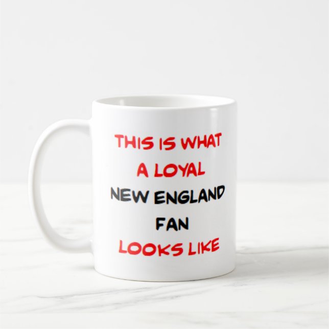 treuer New-England-Fan, loyal Kaffeetasse (Links)