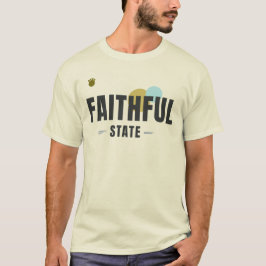 TREUER STAAT – Geometrische Typografie für Hunde L T-Shirt