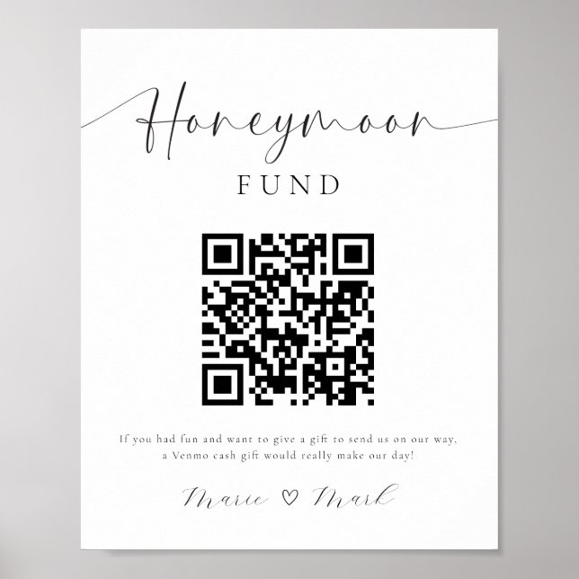 Treuhandfonds QR Code-Zeichen Poster (Vorne)