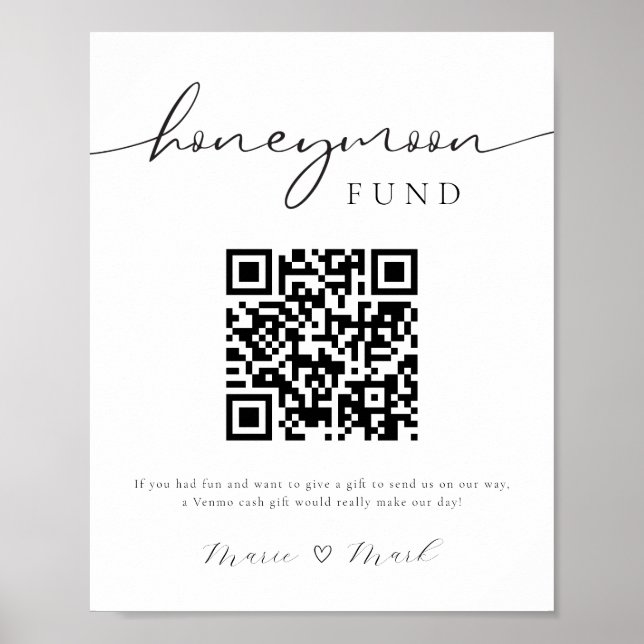 Treuhandfonds QR Code-Zeichen Poster (Vorne)