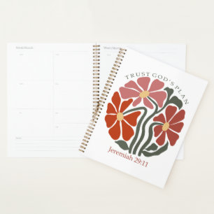 Treuhandgötter planen Bible Verse Wildblume Planer