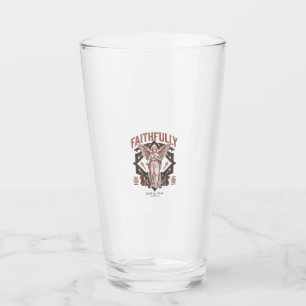 Treulich Engel Vintage Gravur Christliches T-Shirt Glas