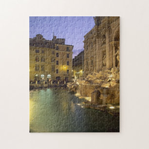 Trevi-Brunnen am Abend, Rom, Latium, Italien Puzzle