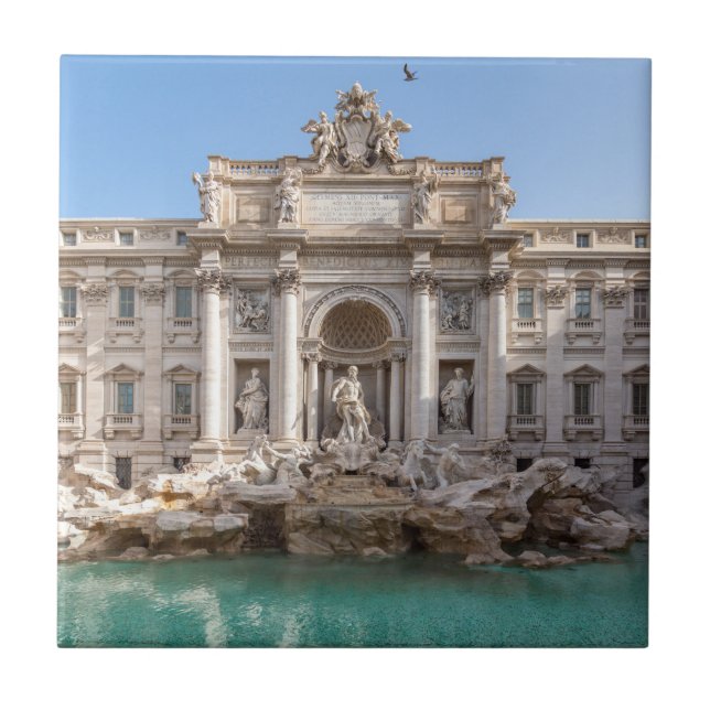 Trevi-Brunnen am frühen Morgen - Rom, Italien Fliese (Vorderseite)