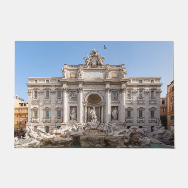 Trevi-Brunnen am frühen Morgen - Rom, Italien Fußmatte (Vorderseite)