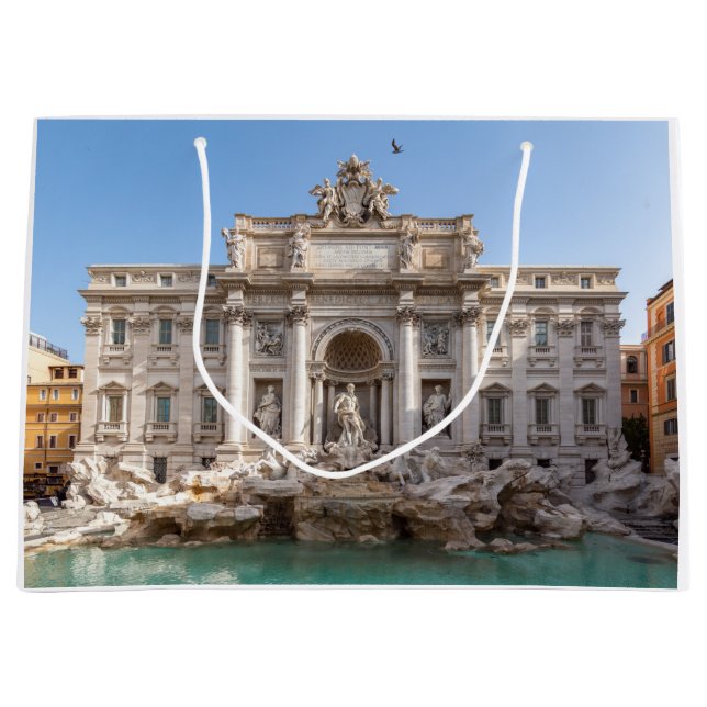 Trevi-Brunnen am frühen Morgen - Rom, Italien Große Geschenktüte (Vorderseite)