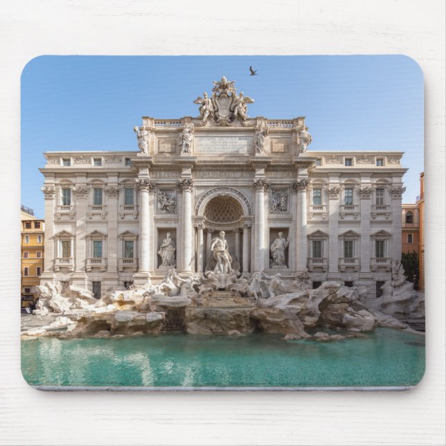 Trevi-Brunnen am frühen Morgen - Rom, Italien Mousepad (Vorne)