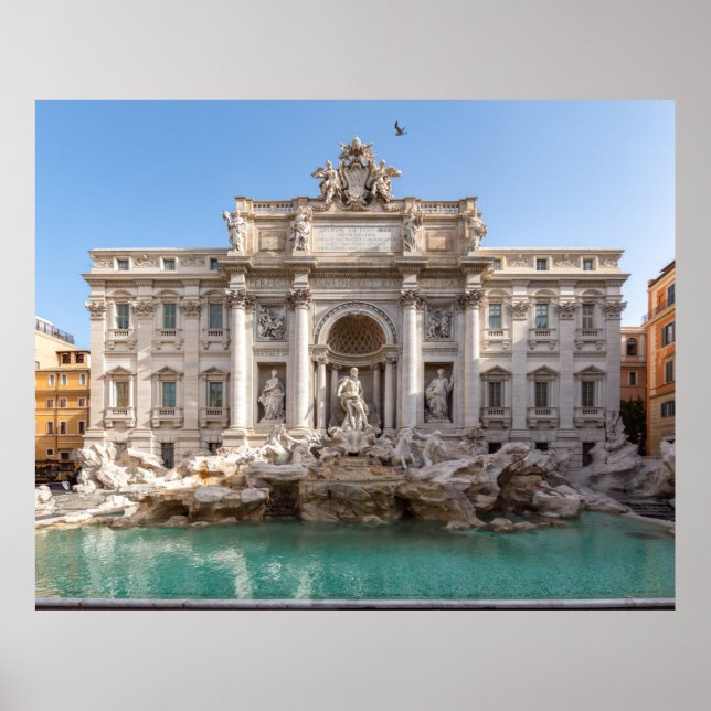Trevi-Brunnen am frühen Morgen - Rom, Italien Poster (Vorne)