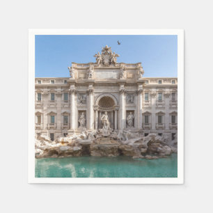 Trevi-Brunnen am frühen Morgen - Rom, Italien Serviette