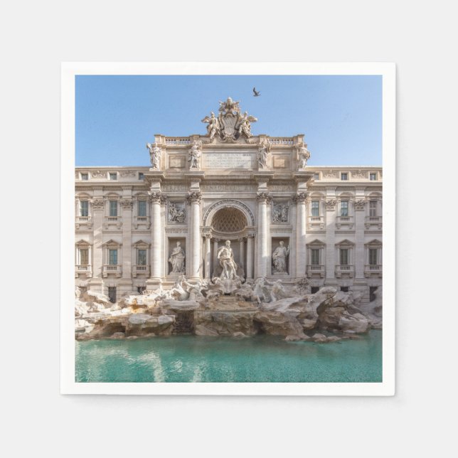 Trevi-Brunnen am frühen Morgen - Rom, Italien Serviette (Vorderseite)