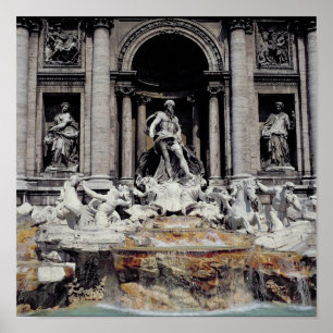 Trevi-Brunnen, Baujahr 1732-62 Poster
