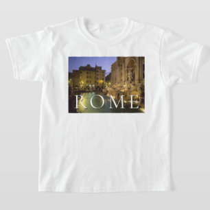 Trevi-Brunnen bei Nacht Rom, Latium, Italien T-Shirt