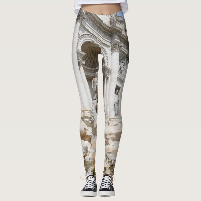 Trevi-Brunnen in Rom #4 #travel #wall #art Leggings (Vorderseite)