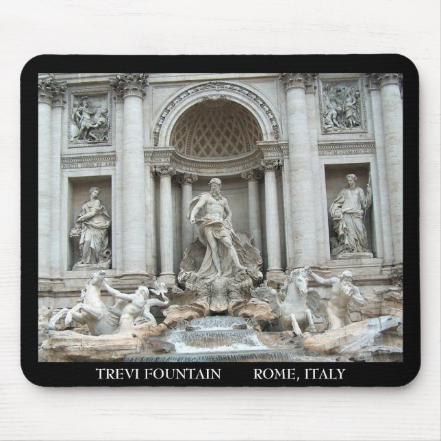 Trevi-Brunnen in Rom, Italien Mousepad (Vorne)