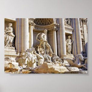 Trevi-Brunnen-Metallornament Poster