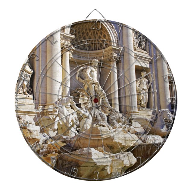 Trevi-Brunnen Rom Fotografie Dartscheibe (vorne)